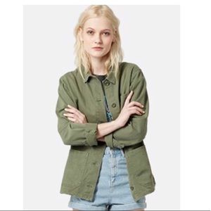 Topshop Distressed Army Jacket